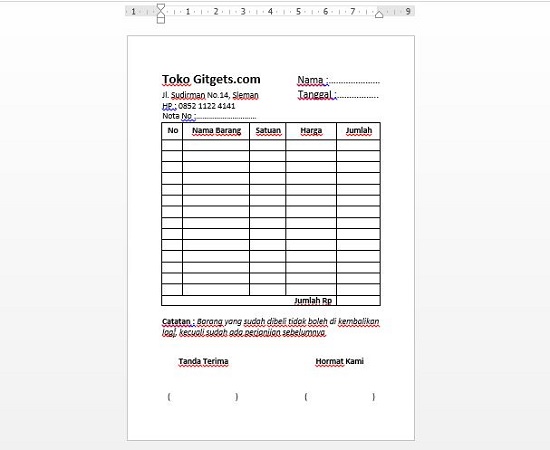 Detail Buatlah Contoh Kwitansi Nomer 40