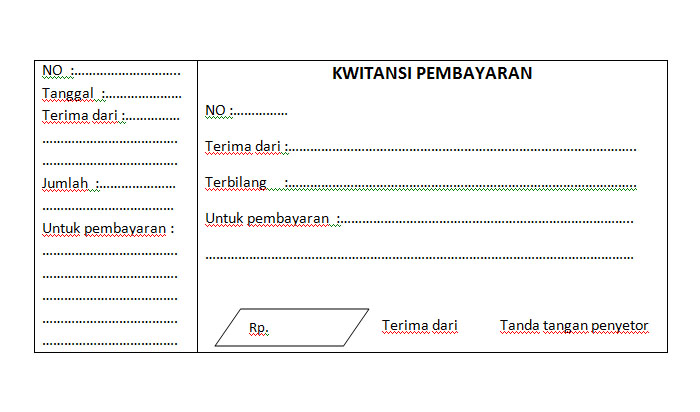 Detail Buatlah Contoh Kwitansi Nomer 54