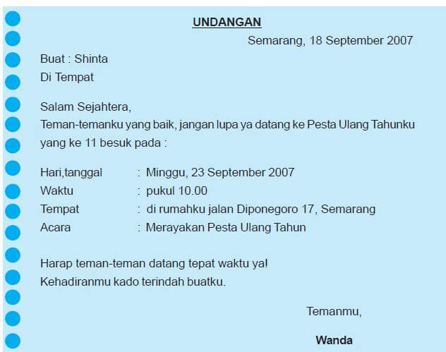 Detail Buatlah Contoh Surat Undangan Ulang Tahun Nomer 48