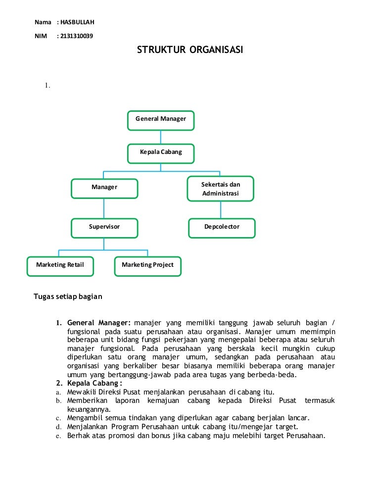 Detail Buatlah Struktur Organisasi Kantor Nomer 10