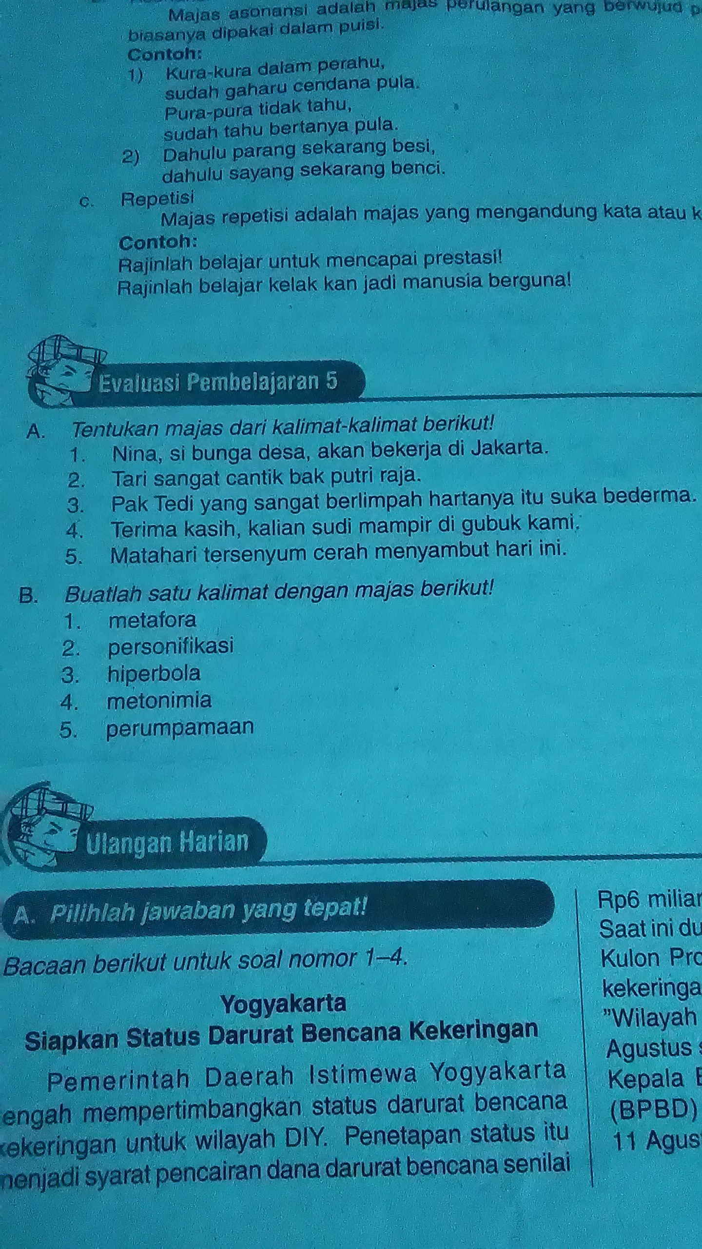 Detail Buatlah Tiga Contoh Kalimat Yang Menggunakan Majas Metafora Nomer 31