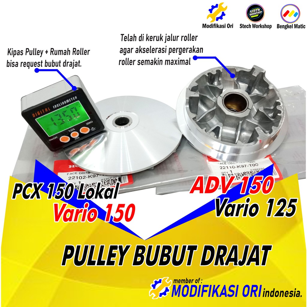 Detail Bubut Rumah Roller Vario 125 Nomer 16