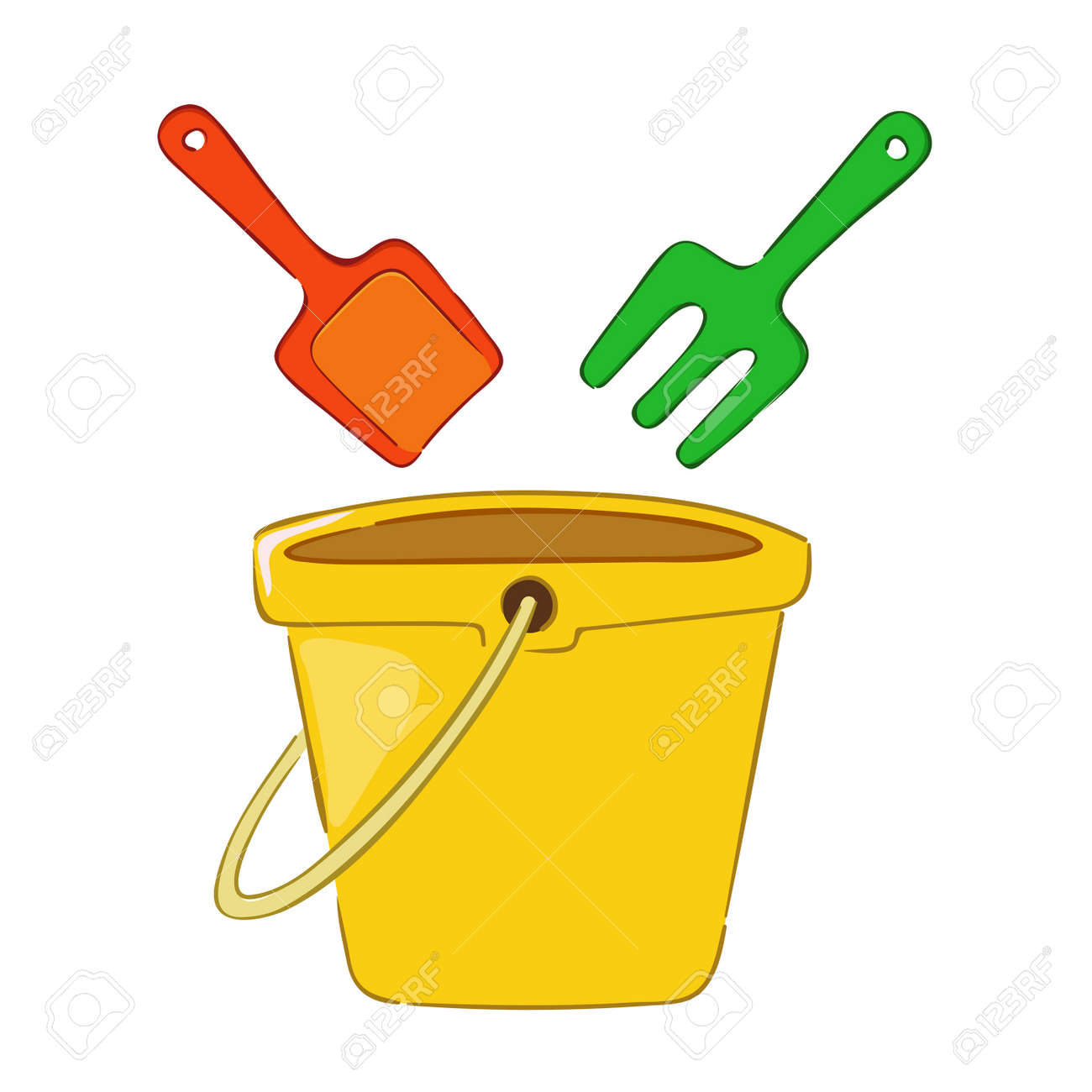 Detail Bucket And Shovel Clipart Nomer 47