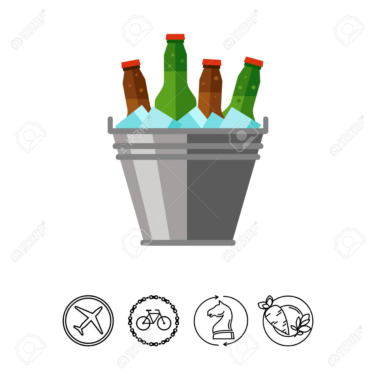 Detail Bucket Of Beer Clipart Nomer 13