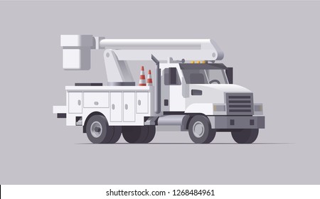 Detail Bucket Truck Clipart Nomer 12