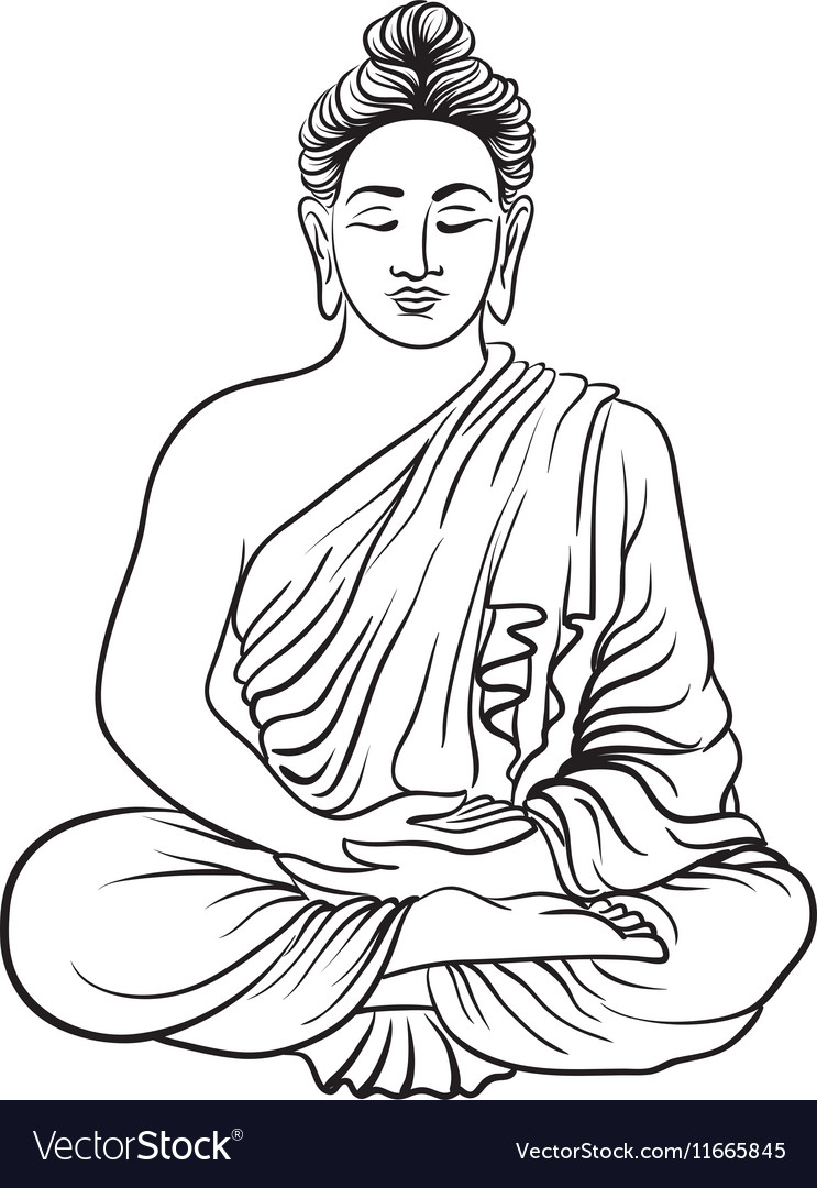 Detail Buddah Drawings Nomer 6