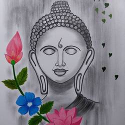 Detail Buddha Pencil Sketch Nomer 53