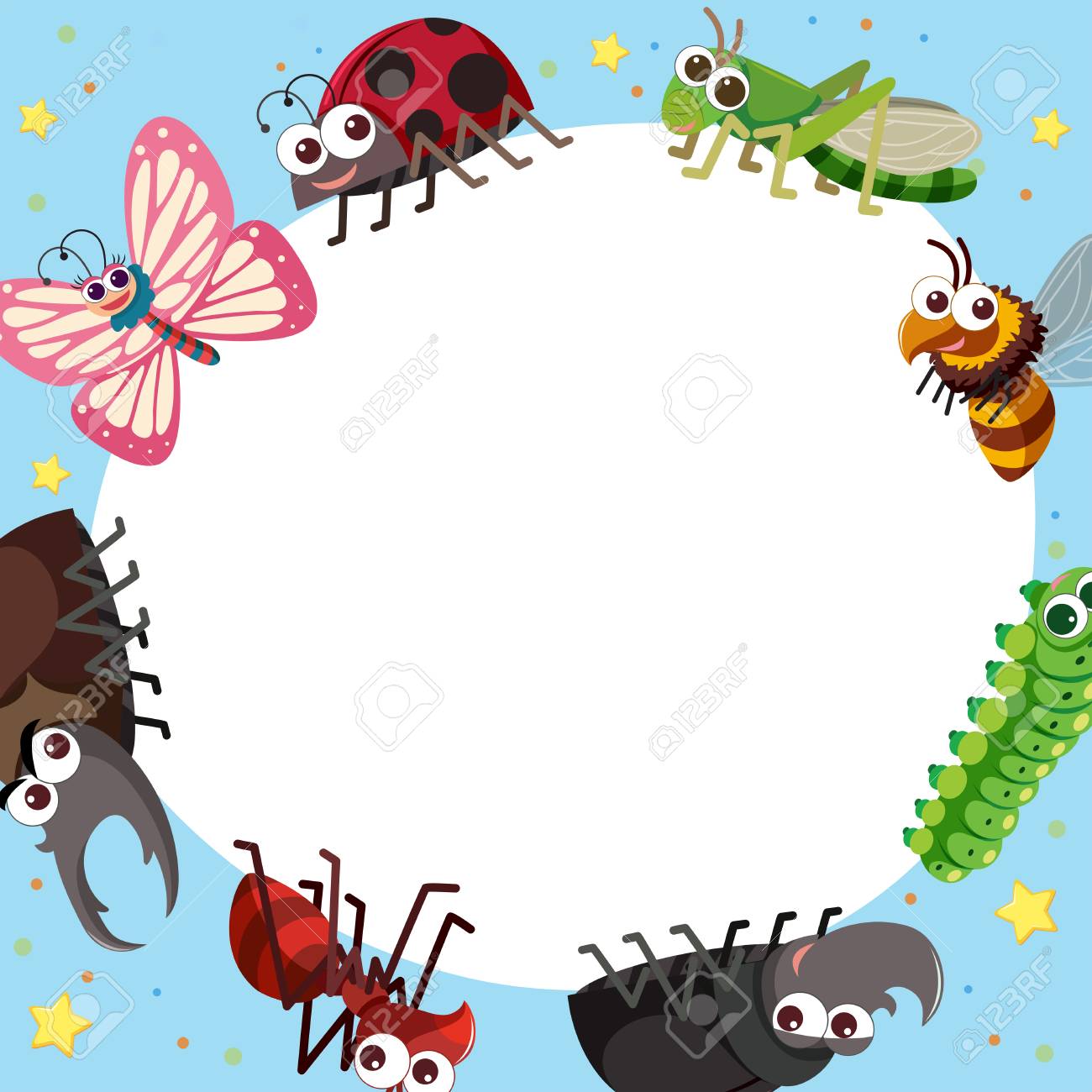 Detail Bug Border Clip Art Nomer 6