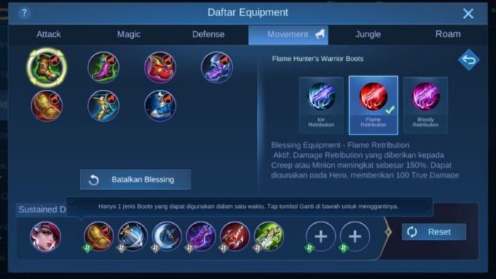 Detail Build Sepatu Mobile Legend Nomer 17