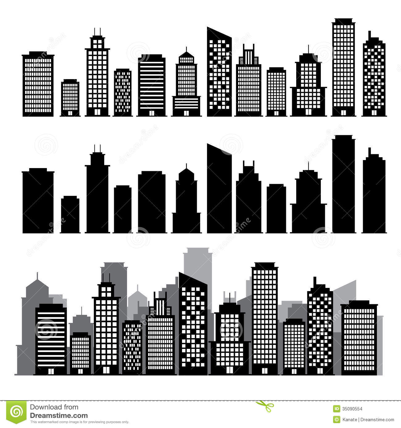 Detail Building Black And White Nomer 12