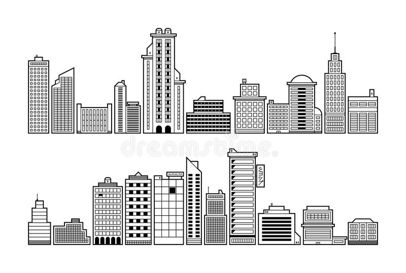 Detail Building Black And White Nomer 17