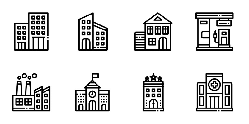 Detail Building Vector Png Nomer 51