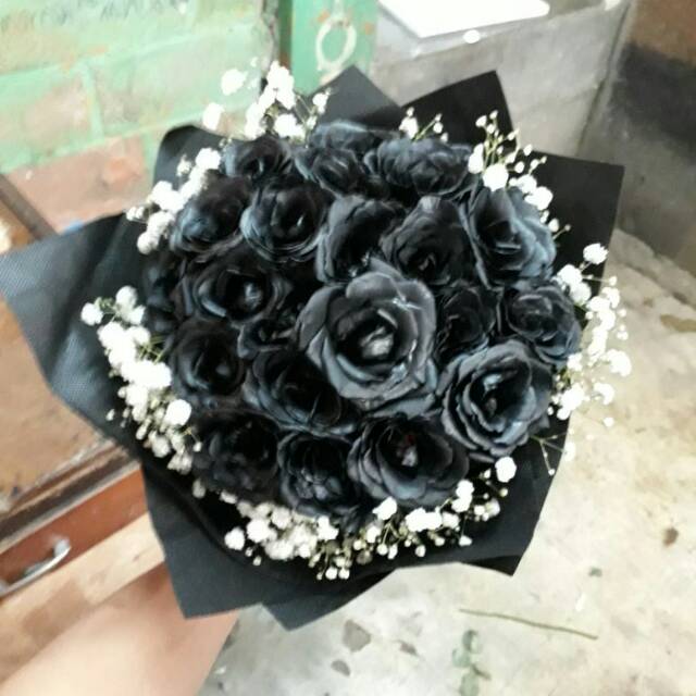 Detail Buket Bunga Mawar Hitam Nomer 20