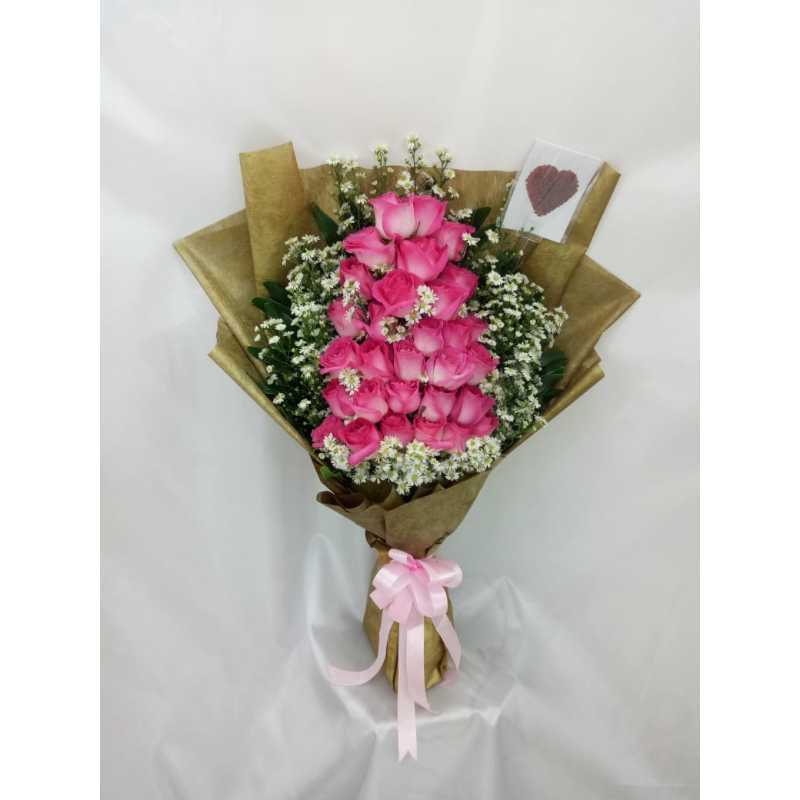 Detail Buket Bunga Mawar Putih Dan Pink Nomer 43