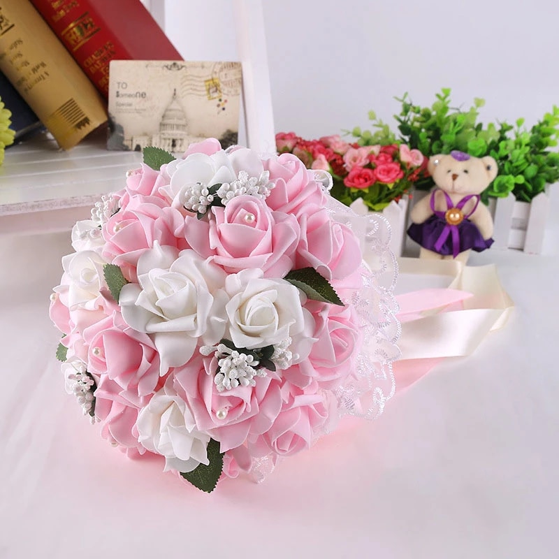 Detail Buket Bunga Pink Putih Nomer 30
