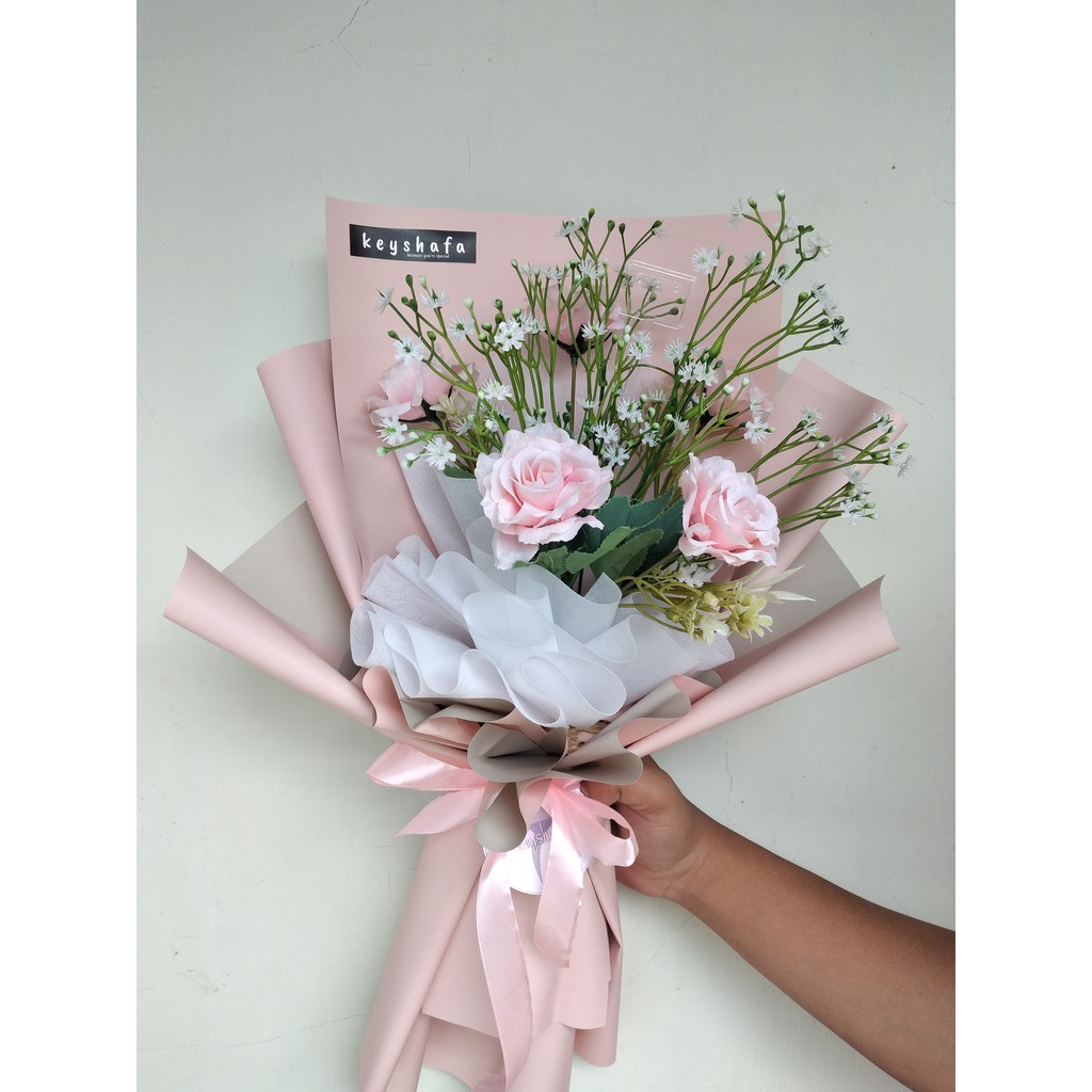 Detail Buket Bunga Warna Pink Nomer 20