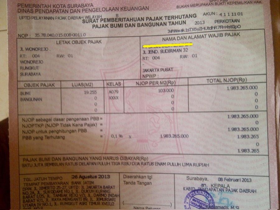 Detail Bukti Kepemilikan Rumah Nomer 25