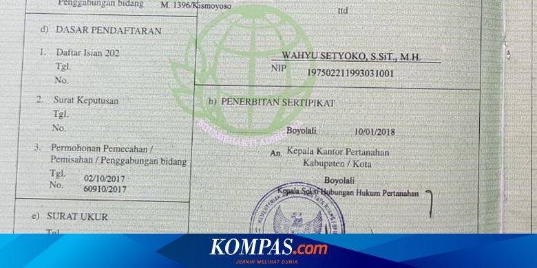 Detail Bukti Kepemilikan Rumah Nomer 37