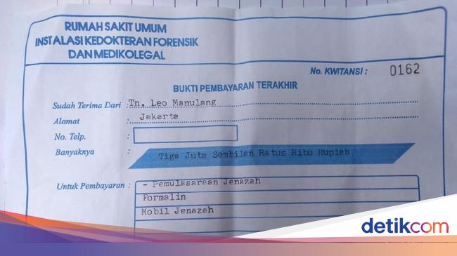 Detail Bukti Kwitansi Pembayaran Rumah Sakit Nomer 26