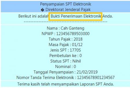 Detail Bukti Penerimaan Surat Bps Nomer 8