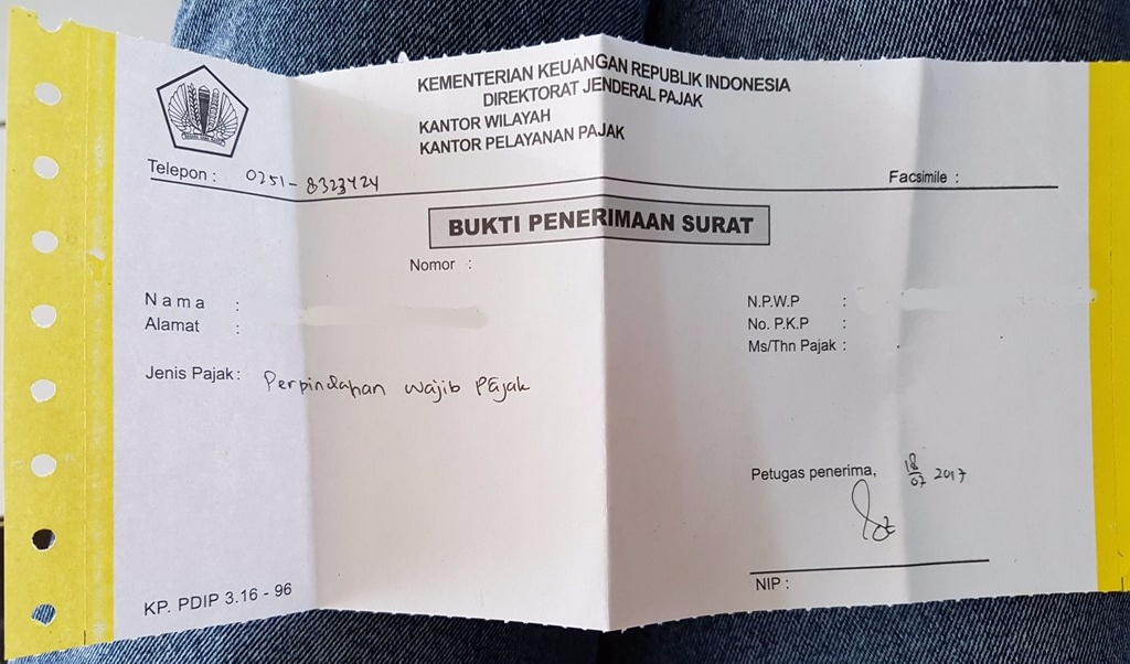 Detail Bukti Penerimaan Surat Pajak Nomer 11