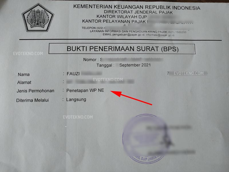 Detail Bukti Penerimaan Surat Pajak Nomer 30