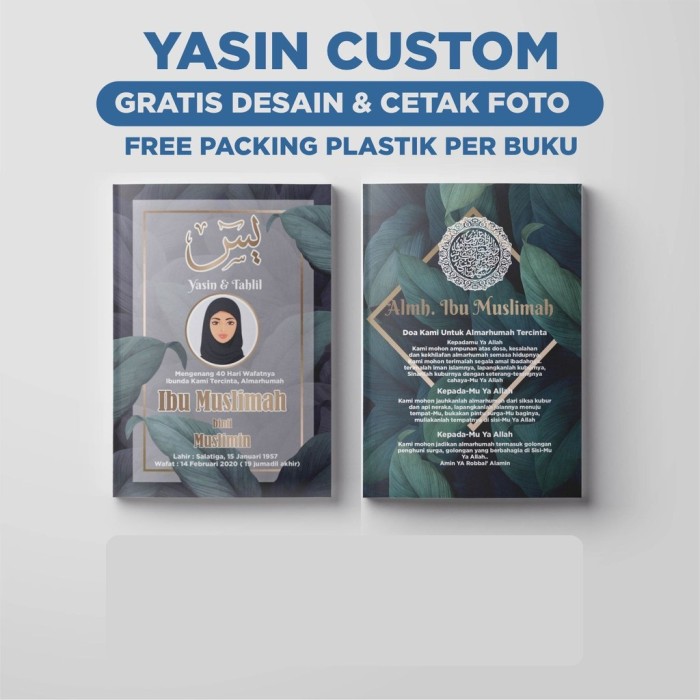 Detail Buku Yasin Custom Nomer 45