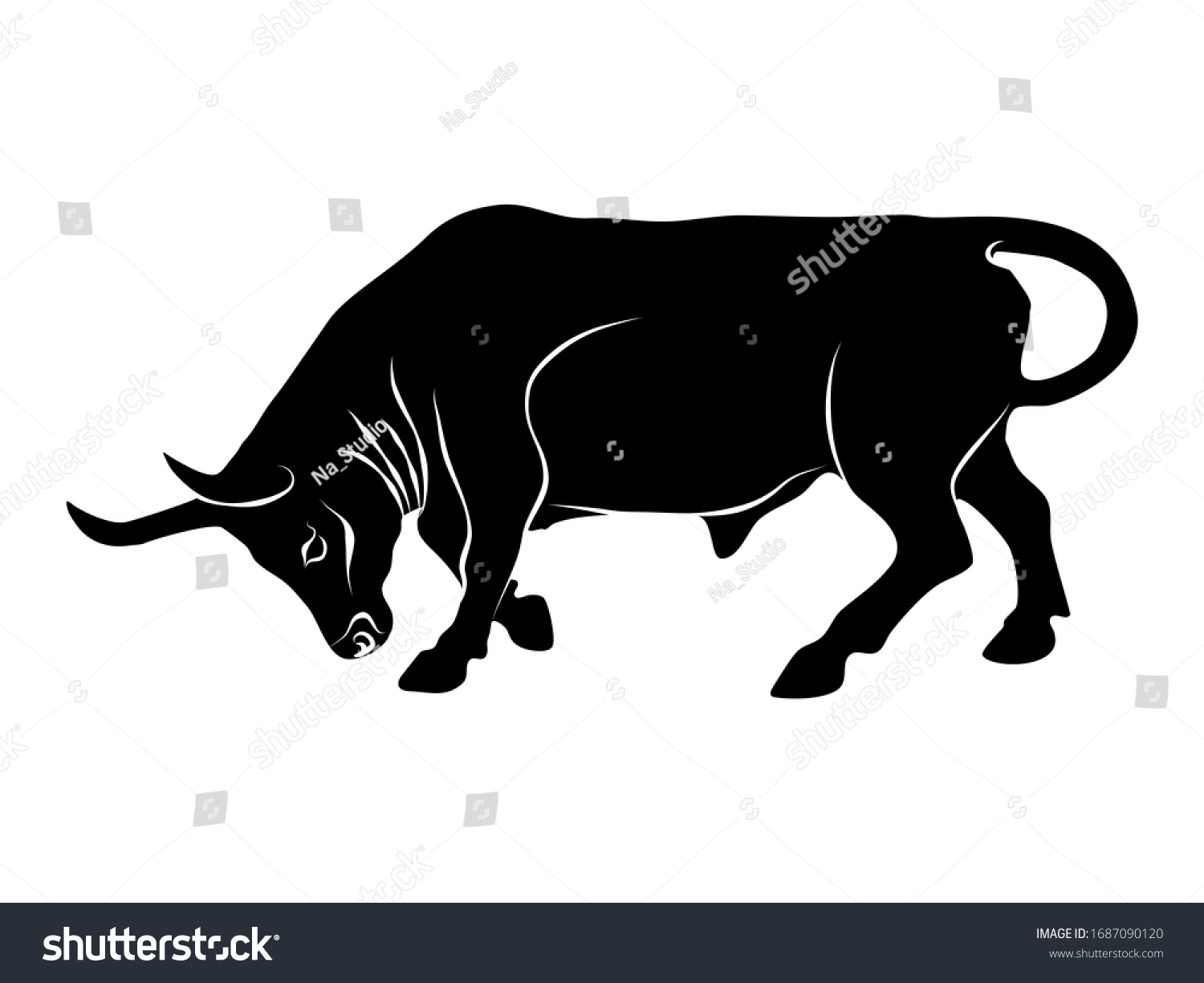 Detail Bull No Background Nomer 16