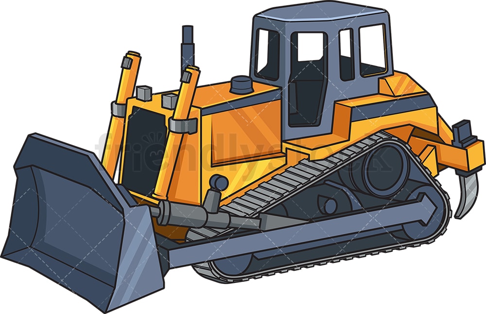 Detail Bulldozer Clipart Nomer 8