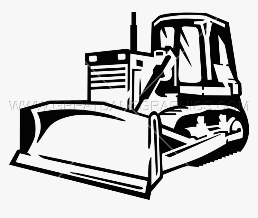 Detail Bulldozer Clipart Black And White Nomer 16