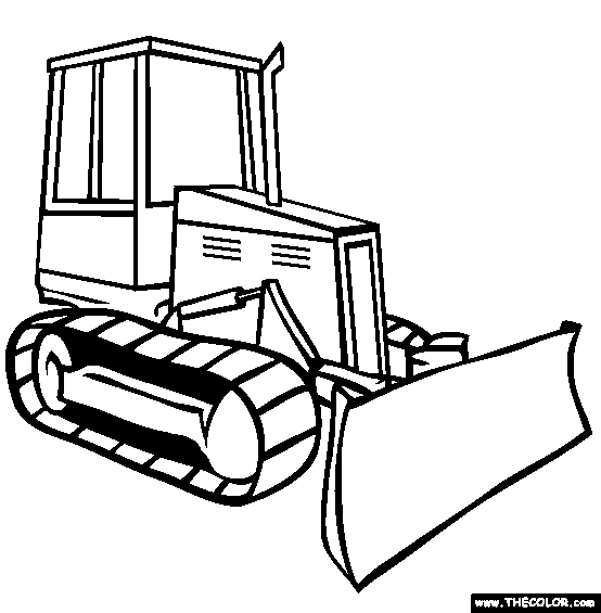 Detail Bulldozer Clipart Black And White Nomer 24