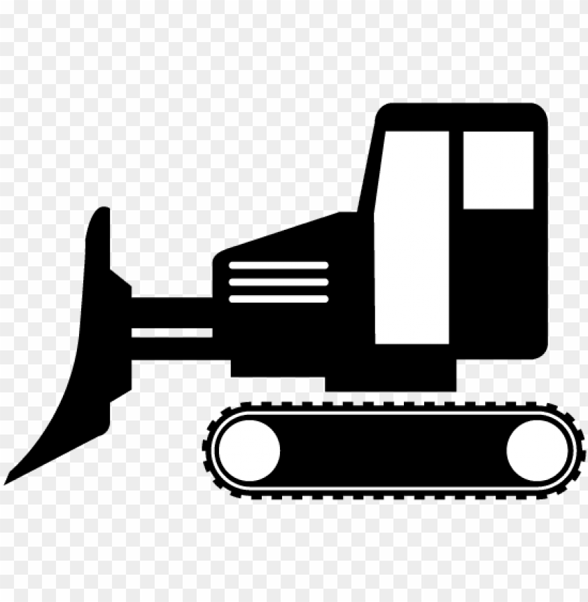 Detail Bulldozer Clipart Black And White Nomer 38