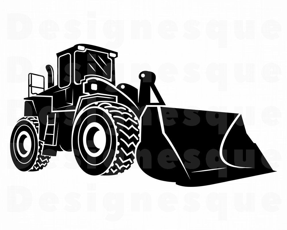 Detail Bulldozer Clipart Black And White Nomer 46