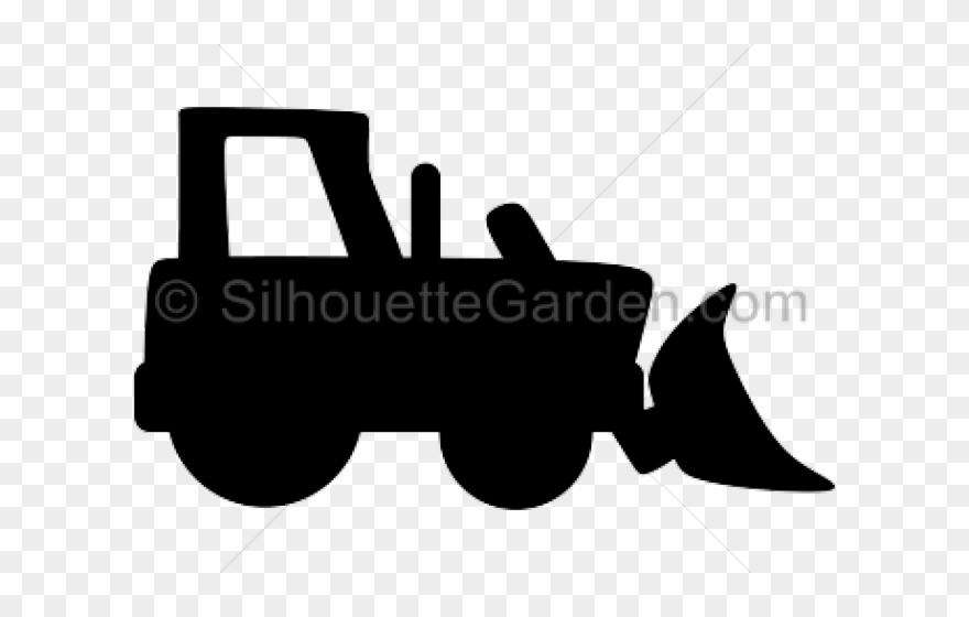 Detail Bulldozer Silhouette Clip Art Nomer 4