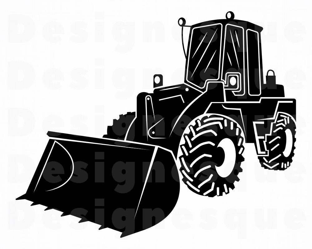 Detail Bulldozer Silhouette Clip Art Nomer 39