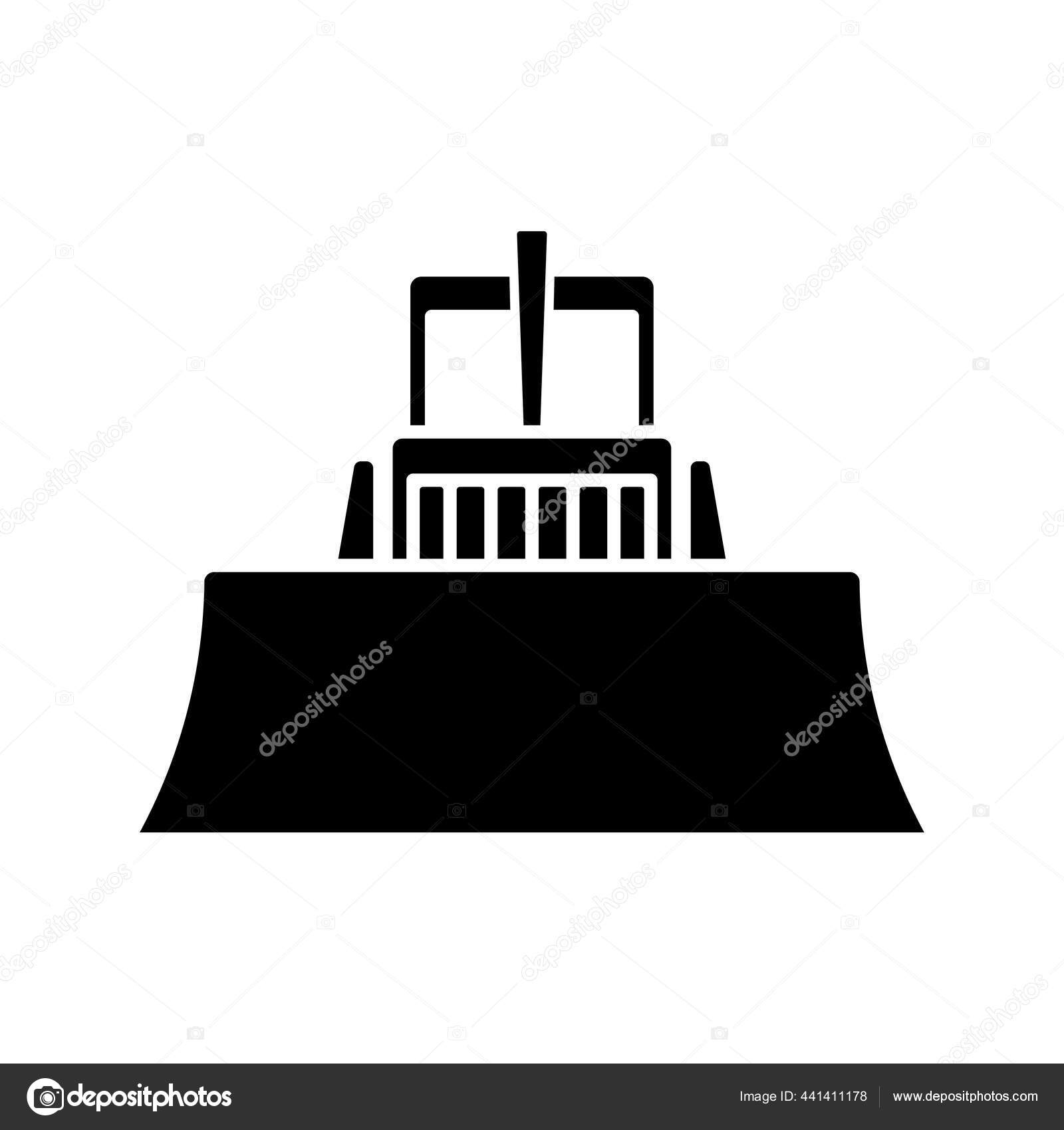 Detail Bulldozer Silhouette Vector Nomer 15