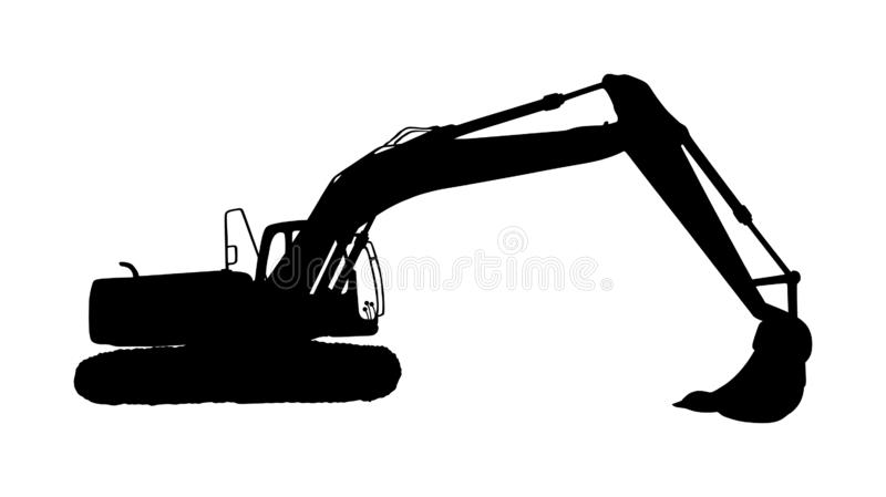 Detail Bulldozer Silhouette Vector Nomer 17