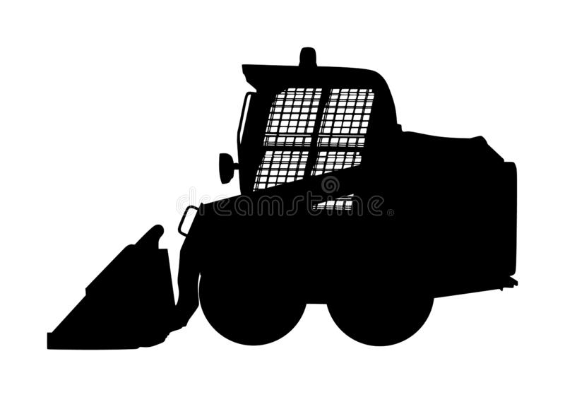 Detail Bulldozer Silhouette Vector Nomer 52