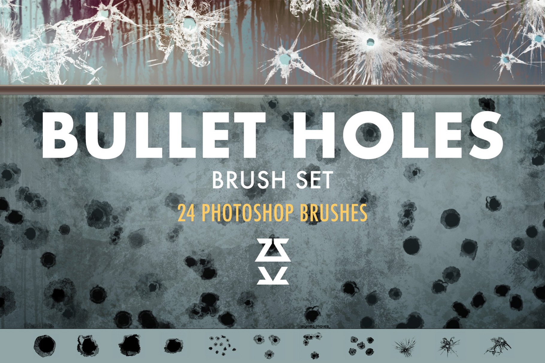 Detail Bullet Hole Photoshop Brush Nomer 17