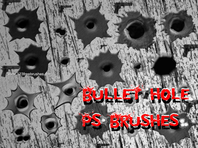 Detail Bullet Hole Photoshop Brush Nomer 20