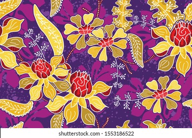 Detail Bunga Batik Vector Nomer 55