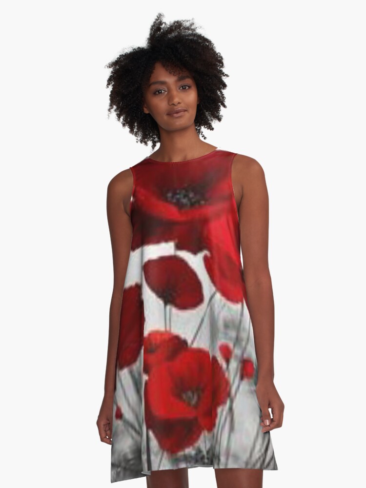 Detail Kleid Mohnblumen Nomer 3