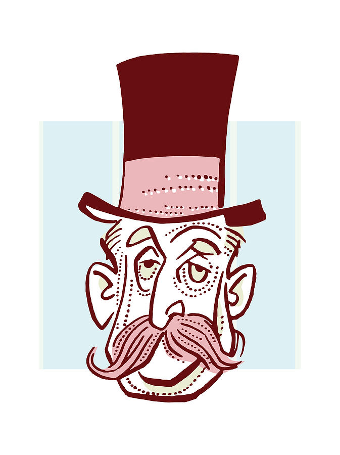 Detail Man In Top Hat Logo Nomer 9