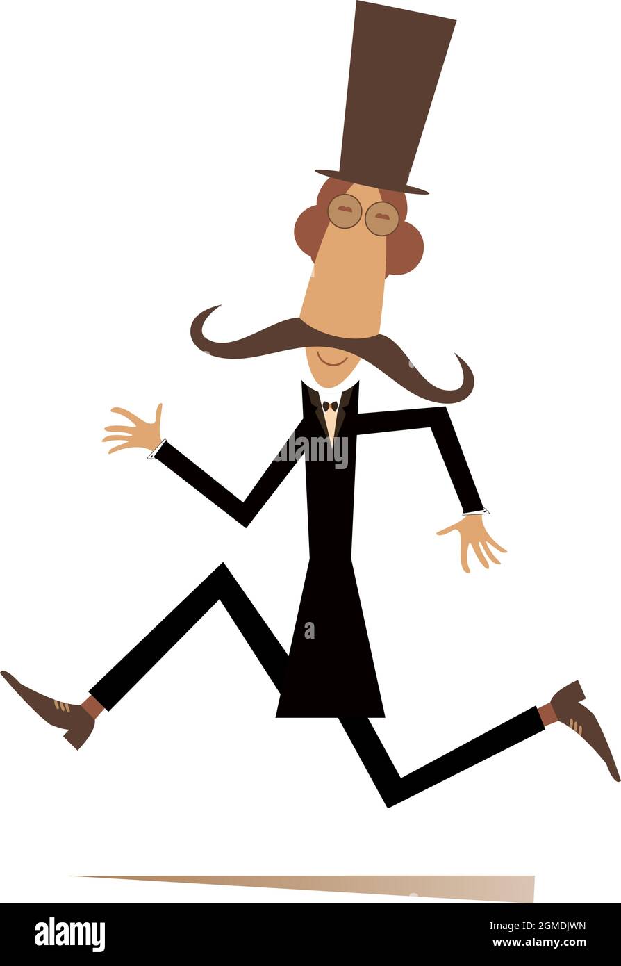 Detail Man In Top Hat Logo Nomer 10