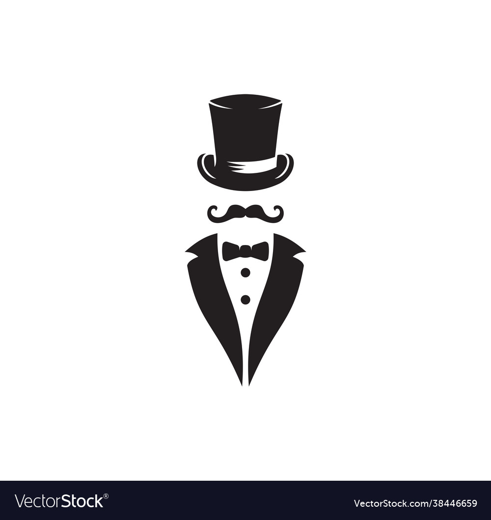 Detail Man In Top Hat Logo Nomer 2