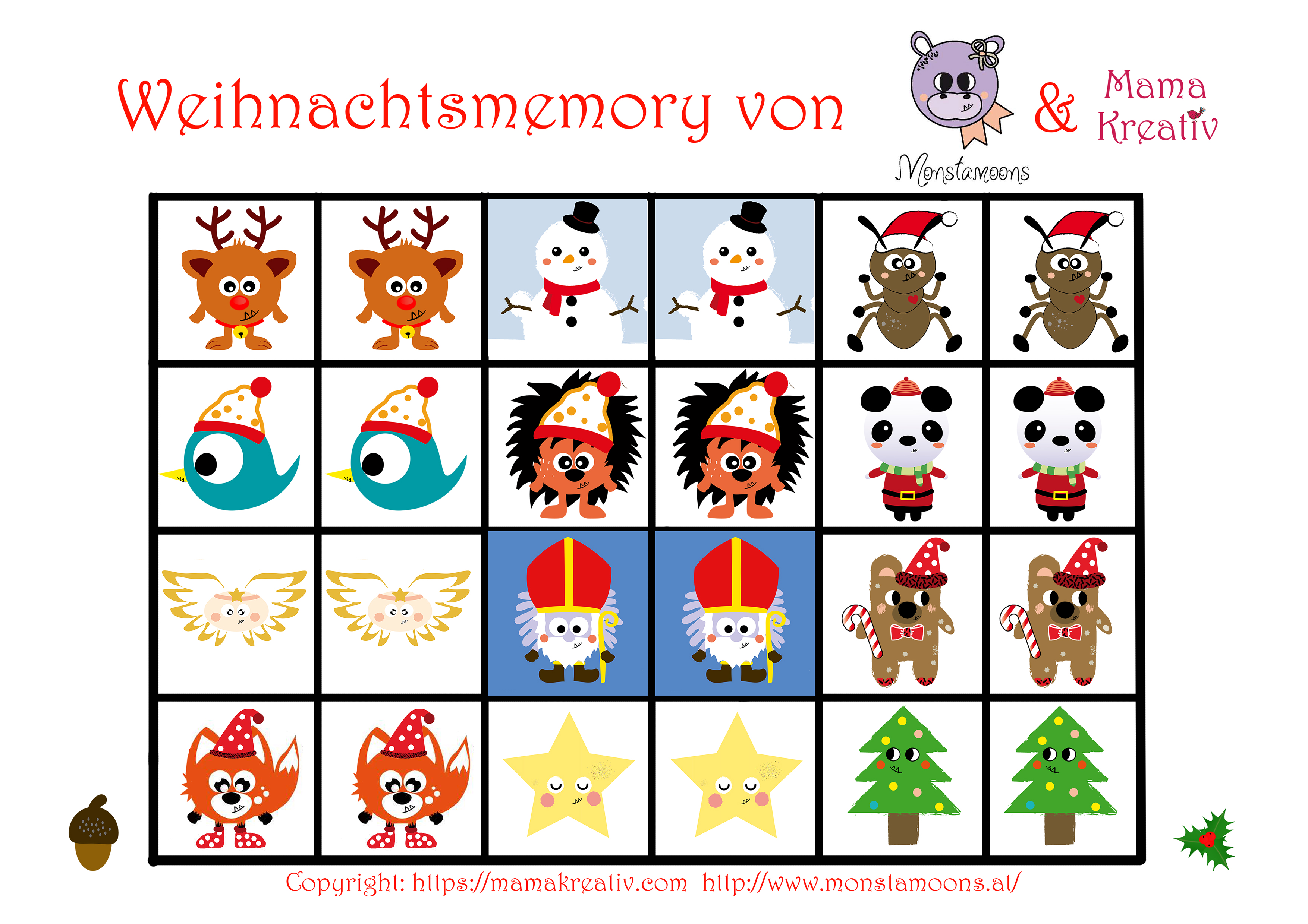 Detail Schneeflocken Memory Nomer 7