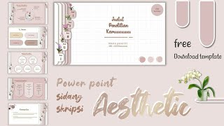 Detail Free Download Template Powerpoint Aesthetic Nomer 39