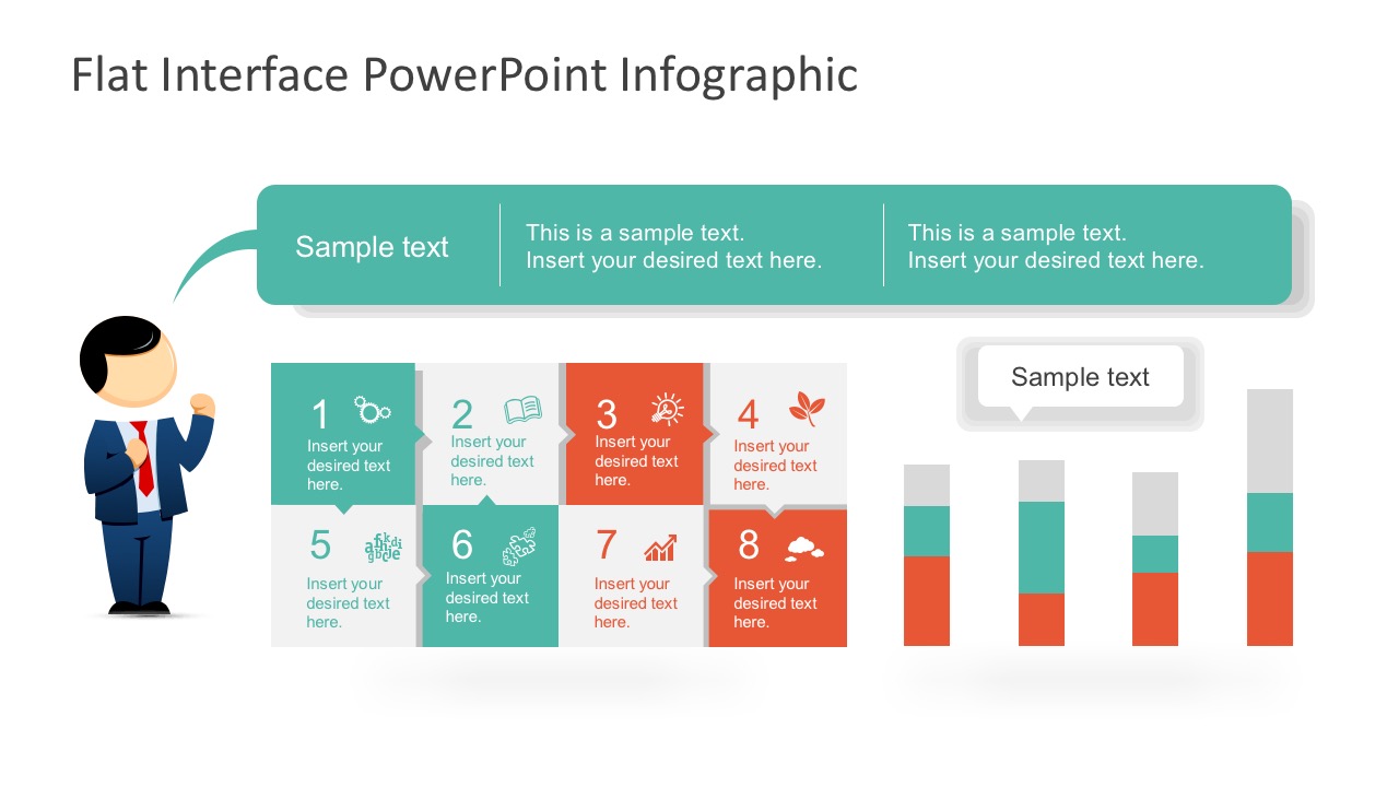 Detail Free Download Template Powerpoint Flat Design Nomer 15