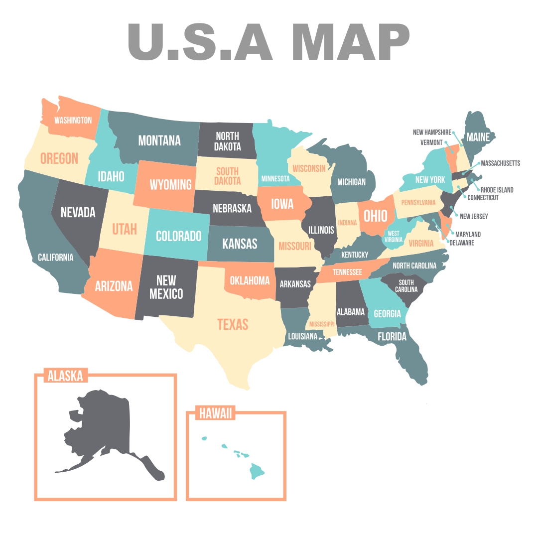 Detail Free Downloadable Us Map Nomer 45