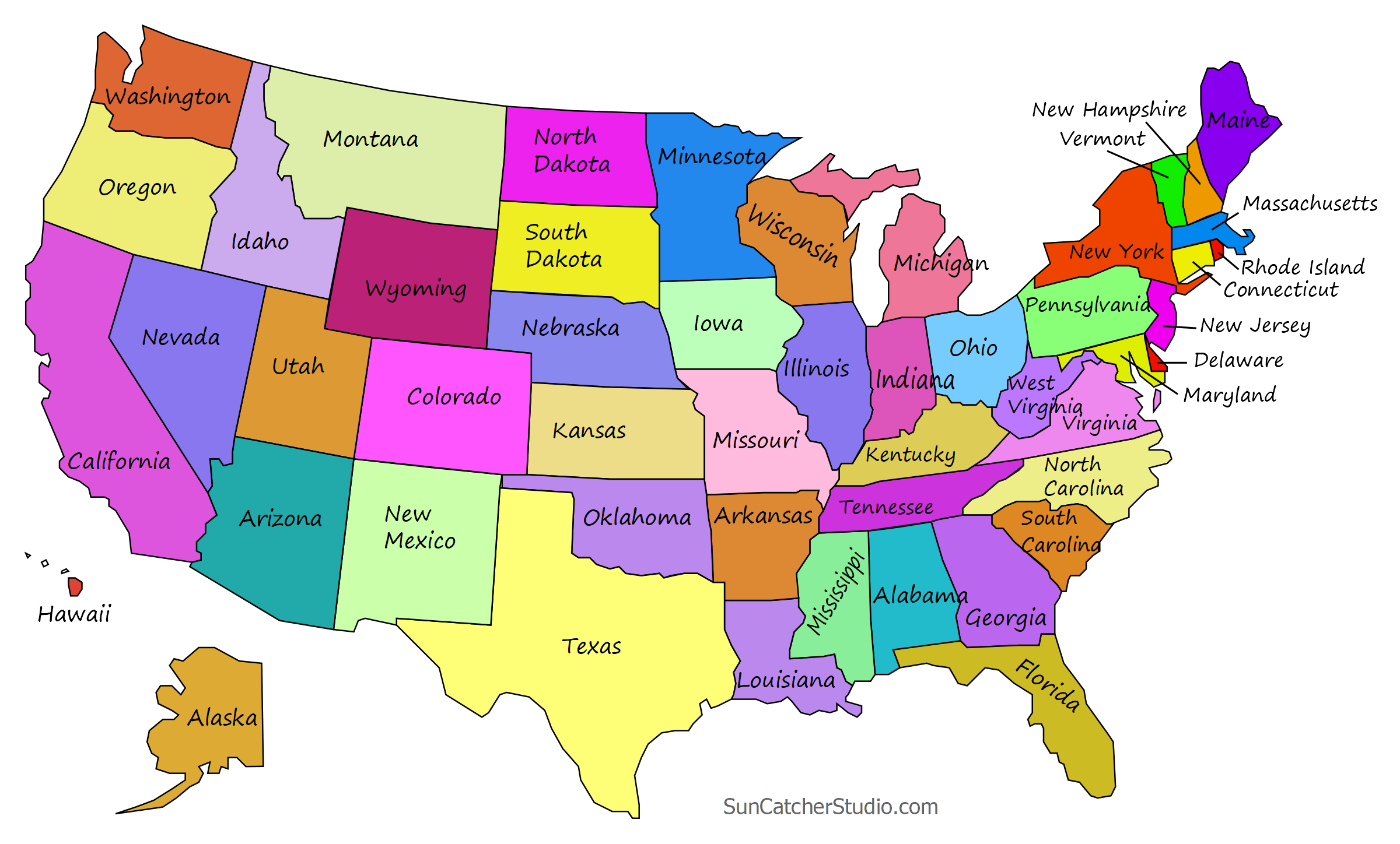 Detail Free Downloadable Us Map Nomer 7